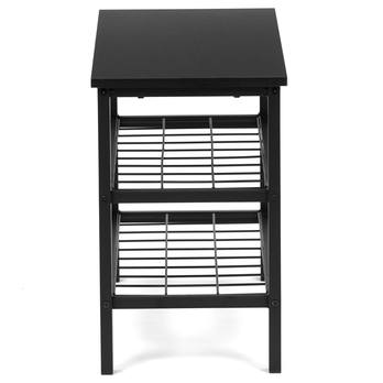 Lavica na topánky RAMON čierna/kov 1