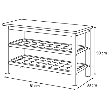 Lavica na topánky RAMON čierna/kov 4
