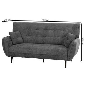 Pohovka RAMONA 2 grafitová 2