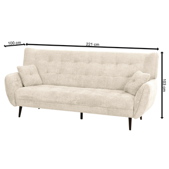 Pohovka RAMONA 3 krémová 2