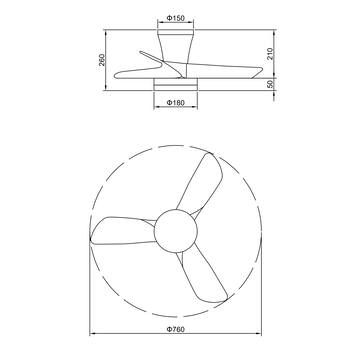 Stropné LED svietidlo s ventilátorom RANDERS čierna/biela 4