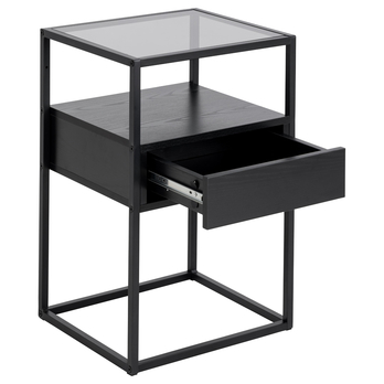 Nočný stolík RANDOLF čierna 2