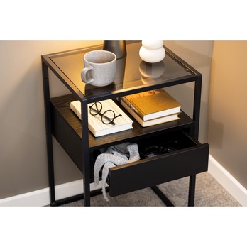 Nočný stolík RANDOLF čierna 3
