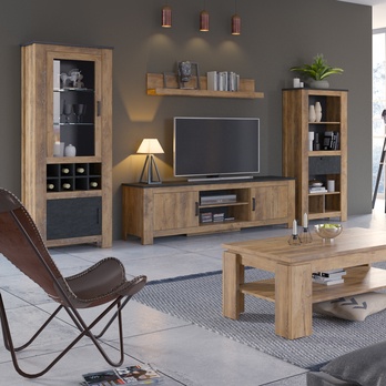 Nástenná polica RAPALLO gaštan 1