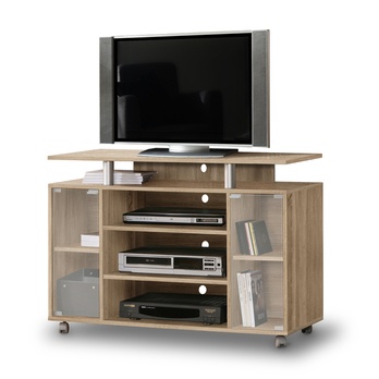 TV stolík RAT 338 dub sonoma/sklo 1