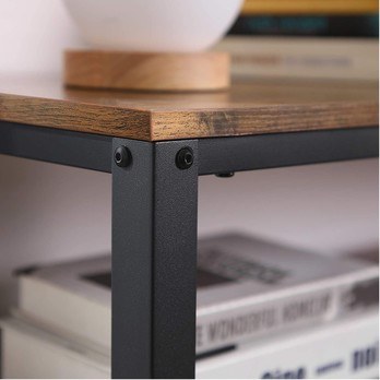 Prístavný stolík RAUMO čierna/hnedá 5