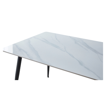 Jedálenský stôl RAUN 1 biely mramor/čierna 3