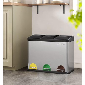 Kôš na triedený odpad RECYCLING sivá/čierna 1