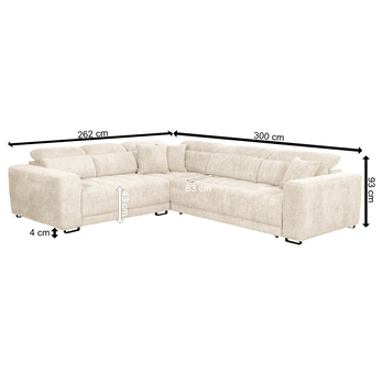 Sedacia súprava REGINA I ľavá, krémová 2