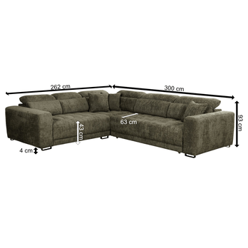 Sedacia súprava REGINA I ľavá, machová 2