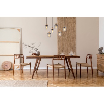 Závesné svietidlo REID 4 čierna/dymové sklo 1