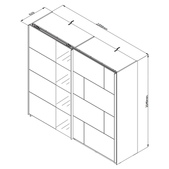 Šatníková skriňa RELIA biela 4