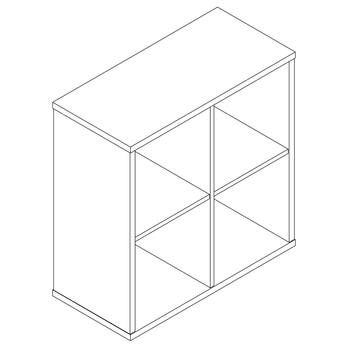 Regál RENA SC286 biela 2