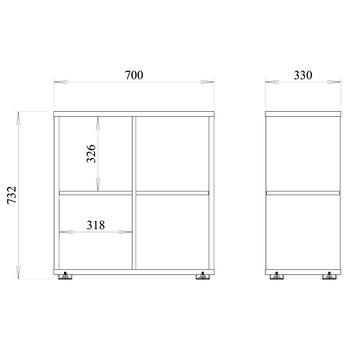 Regál RENA SC286 biela 3
