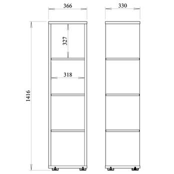 Regál RENA SC289 dub sonoma 3