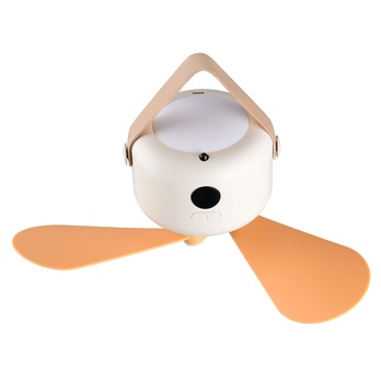 Závesné LED svietidlo s ventilátorom RENA biela/hnedá 1
