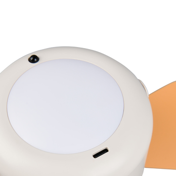 Závesné LED svietidlo s ventilátorom RENA biela/hnedá 2