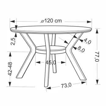 Jedálenský stôl REPIRT orech 9