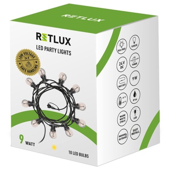 Dekoratívna LED reťaz RETLUX teplá biela, dĺžka 5 m 9