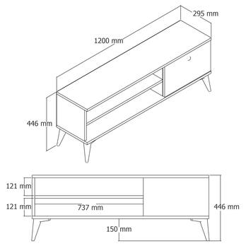 TV komoda RETRO dub 9