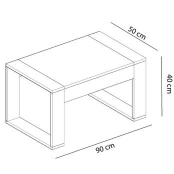 Konferenčný stolík RETRO orech/biela 2