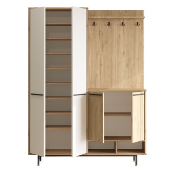 Predsieňová zostava REVO dub/biela 2