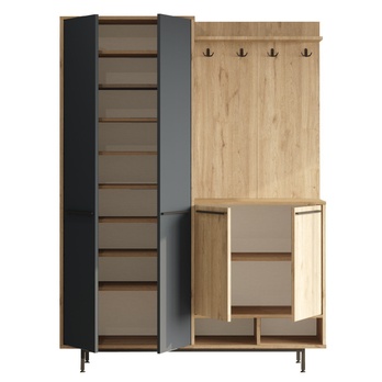 Predsieňová zostava REVO dub/antracitová 2