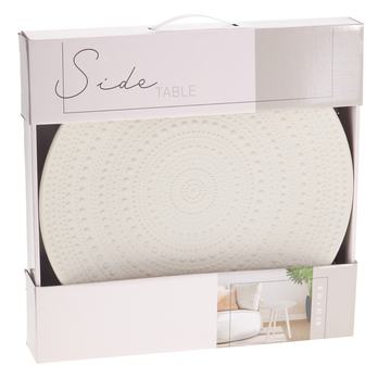 Odkladací stolík REX biela/drevo 1