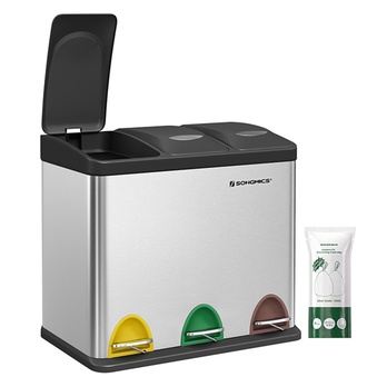 Odpadkový kôš na triedený odpad REYCLING 2 strieborná/čierna, 24 L 7