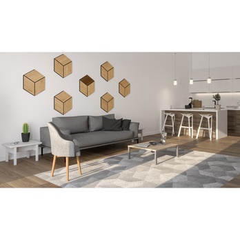 Sada dekoratívnych obkladových panelov RHOMBUS dub, 9 ks 4