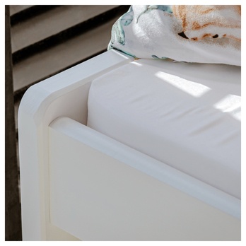 Posteľ s výsuvným lôžkom RHYS biela, 80x180 cm 5