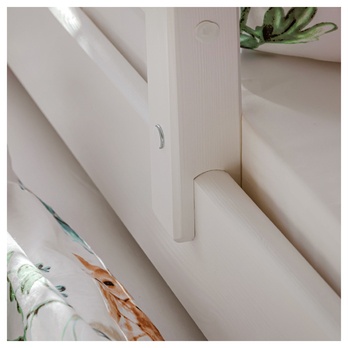 Posteľ s výsuvným lôžkom RHYS biela, 80x180 cm 9