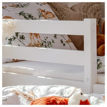 Posteľ s výsuvným lôžkom RHYS biela, 80x190 cm 3