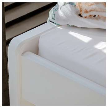 Posteľ s výsuvným lôžkom RHYS biela, 80x190 cm 5