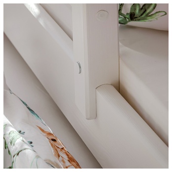 Posteľ s výsuvným lôžkom RHYS biela, 80x190 cm 9