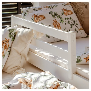 Posteľ s výsuvným lôžkom RHYS biela, 80x200 cm 4