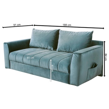 Pohovka  RICK tyrkysová 3