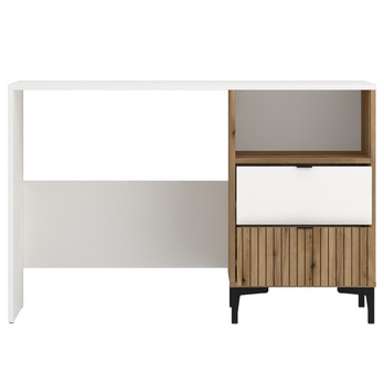 Písací stôl RICKO B01 dub evoke/alpská biela 2