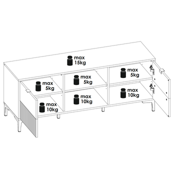 TV komoda RICKO F01 dub evoke/alpská biela 4