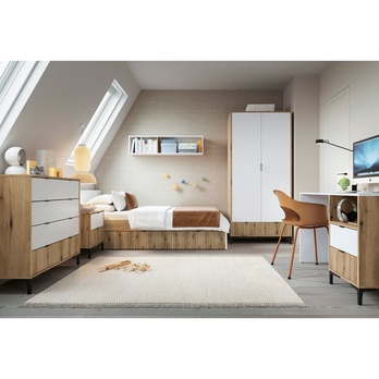 Komoda RICKO K03 dub evoke/alpská biela 1