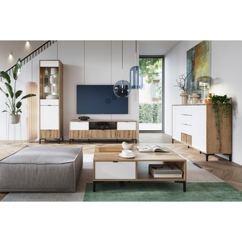 Komoda RICKO K05 dub evoke/alpská biela 1