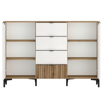 Komoda RICKO K05 dub evoke/alpská biela 2