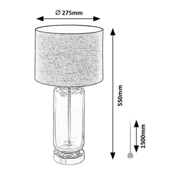 Stolná lampa RIEN čierna 5