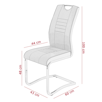 Jedálenská stolička RIGA II S čierna, sada 4 ks 7