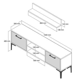 Obývacia stena RIGA orech 4