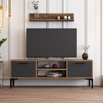 Obývacia stena RIGA orech/antracitová 2