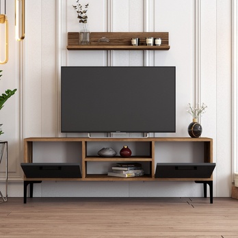 Obývacia stena RIGA orech/antracitová 3