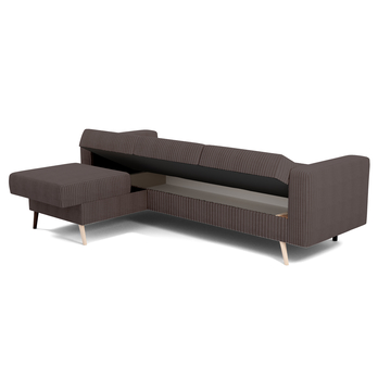 Sedacia súprava RIGO ľavá, hnedá 2