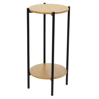 Prístavný stolík RIMINI čierna/drevo 1