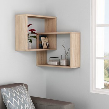 Nástenný regál RING dub sonoma 1